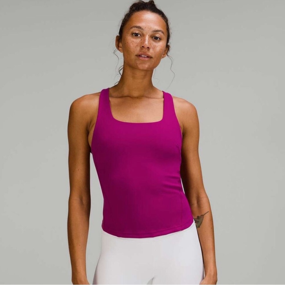 Lululemon InStill Tank Top Magenta Pink Size 2 Workout Yoga Top NWT